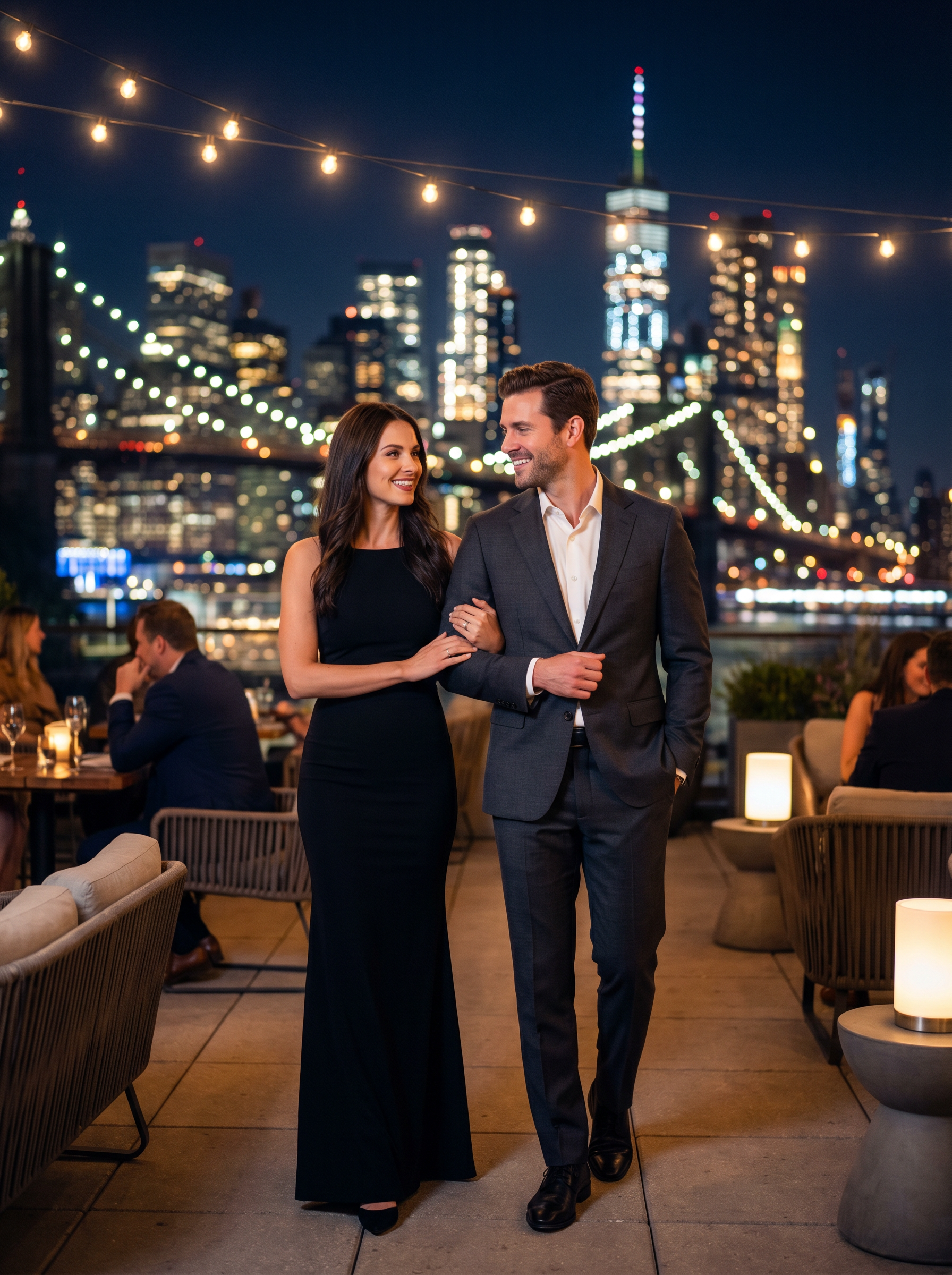 Engagement photo idea: City Skyline Romance